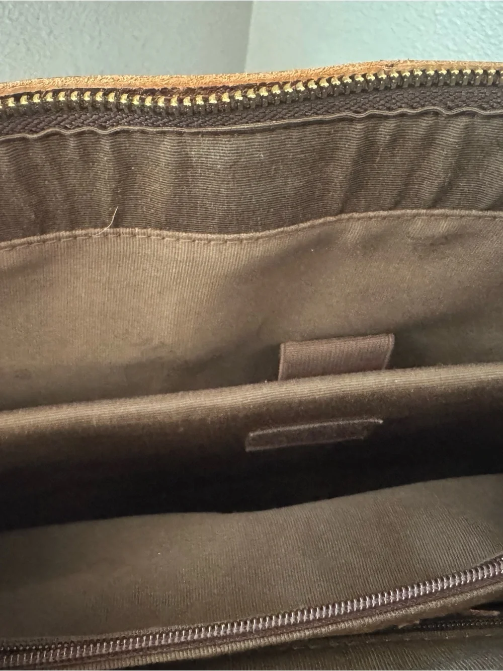 S-Zone Crazy Horse Genuine Leather Laptop Tote Bag 14” Work Crossbody Brown 17”